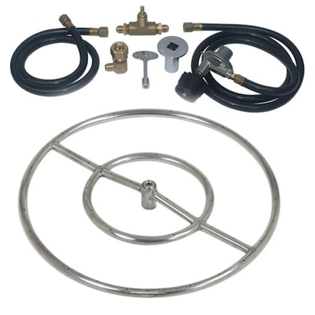 Tretco 18 in. Stainless Steel Ring Kit, Liquid Propane OBRSS-BK1-18-LP